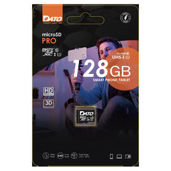 Dato - Card Memorie Pro - Micro SDXC, 128GB, Class 10, Read up to 80MB/s, Write up to 10MB/s - Black