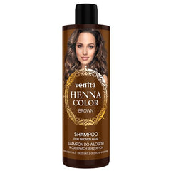 Sampon Henna Color Brown, pentru par in nuante de maro, Venita 300ml