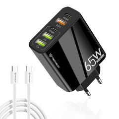 Techsuit- Încărcător PentaXPower - Cablu Type-C inclus, 1m - Negru