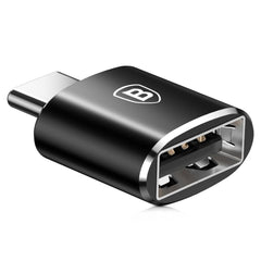Adaptor OTG Baseus USB la USB Type-C CATOTG-01, Negru