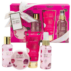 Set produse de ingrijire corporala Secret Stories, Rose Edition, IDC Institute
