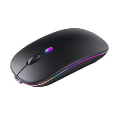 Techsuit - Mouse Wireless , LED RGB, Bluetooth 5.2, 2.4G - Black