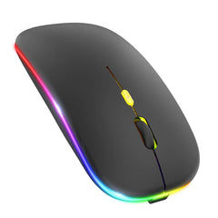 Techsuit - Mouse Wireless , LED RGB, Bluetooth 5.2, 2.4G - Black