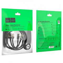 Cablu Internet RJ45 To RJ45, 1gbps, 1m Black Hoco US02