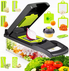 Razatoare Multifunctionala cu 16 accesorii ideala in bucatarie, Calitate Premium, Verde