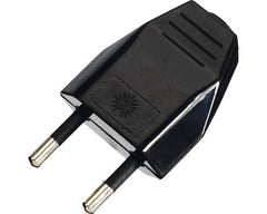 Stecher Plat Negru fără Capac de Protecție