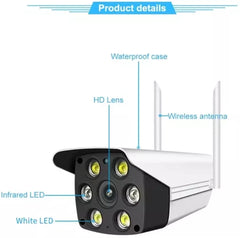 Camera de Supraveghere 3MP, Waterproof, V380 PRO App - Techsuit (K6) - Alba