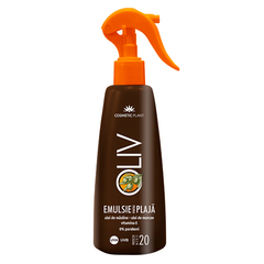 Emulsie plajă OLIV SPF20 cu ulei de morcov şi măsline, 200ml, Cosmetic Plant