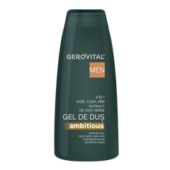 Gel de dus 3 in 1 pentru barbati Men Ambitious, 400 ml, Gerovital