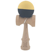 Kendama X Originala, Profesionala, Flippy, din Lemn, Rubber Grip, 18 cm, Galben/Negru