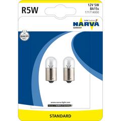 Set 2 Becuri auto auxiliare cu halogen Narva R5W, 12V, 5W