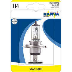 Bec auto cu halogen pentru far Narva H4 Standard, 12V, 55W, 1 Buc