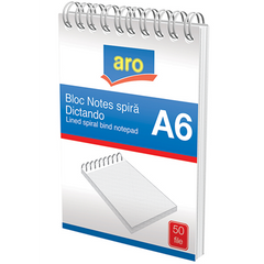 aro Bloc Notes Dictando A6 Cu Spirala 50 File