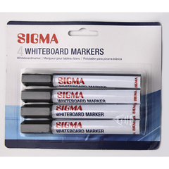 SIGMA Marker Whiteboard Negru 4 bucati