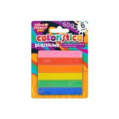 SCHOOL FRIENDLY COLORISTICA Plastilina 6 Culori 50 g