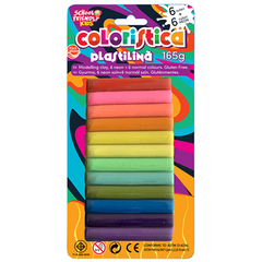 SCHOOL FRIENDLY COLORISTICA Plastilina 12 Culori 171 g