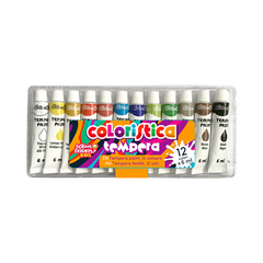 COLORISTICA Acuarele Tempera 12 Culori 60 g