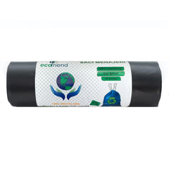 Saci menajeri ultrarezistenti, cu snur, ECOFRIEND, 120 L