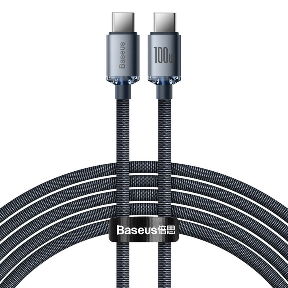 Baseus - Cablu de date - Type-C la Type-C, 100W, 1.2m,- Negru