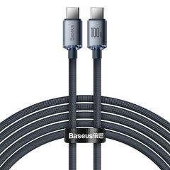 Baseus - Cablu de date - Type-C la Type-C, 100W, 1.2m,- Negru