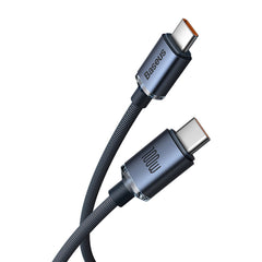 Baseus - Cablu de date - Type-C la Type-C, 100W, 1.2m,- Negru