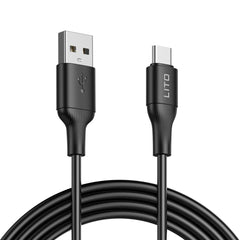 Lito - Cablu de date USB la Type-C, PVC, 1m - Negru