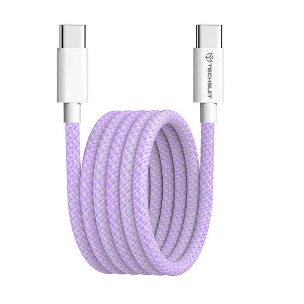 Techsuit - Cablu de date - pentru Apple, Android, Type-C, 1m - Multicolor