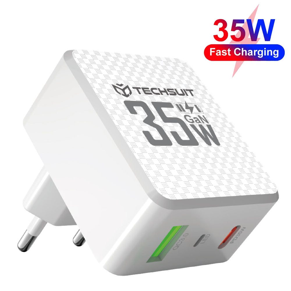 Techsuit - Încărcător, USB, Type-C, încărcare rapidă, PD35W