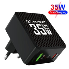 Techsuit - Încărcător, USB, Type-C, încărcare rapidă, PD35W