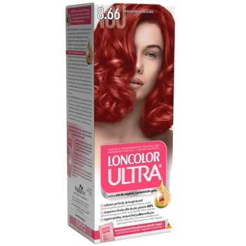 Vopsea de par permanenta Loncolor Ultra 8.66 Rosu Intens Deschis, 100 ml