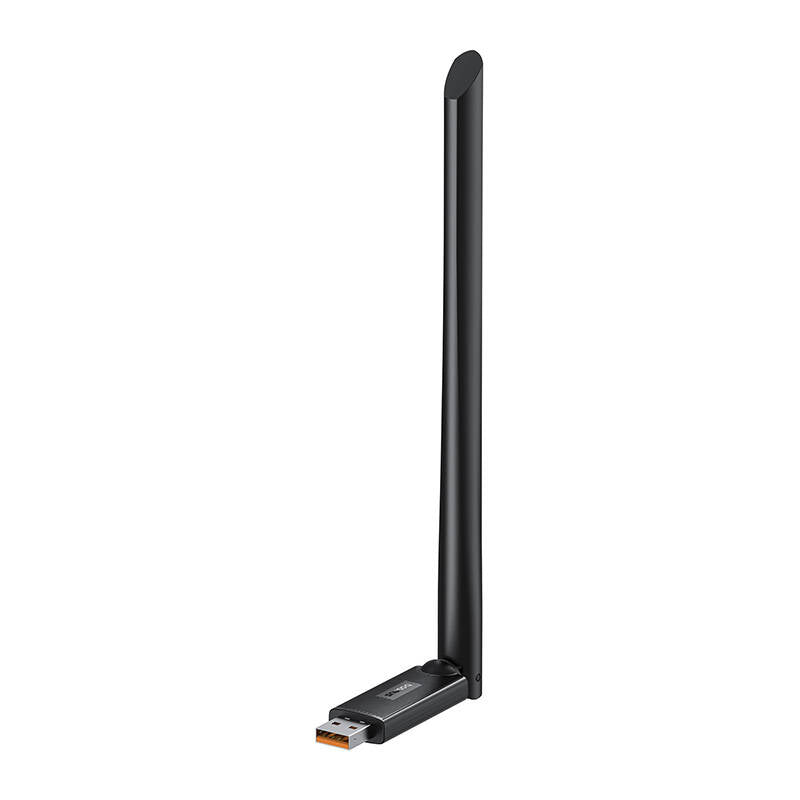 Adaptor wireless FastJoy, Baseus, 150Mbps, 6dBi, IEEE 802.11 b/g/n, 2.4 GHz, USB-A, Negru