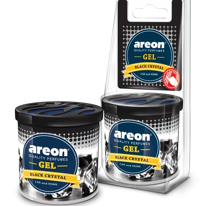 Odorizant auto Areon Gel Can blister Black Crystal