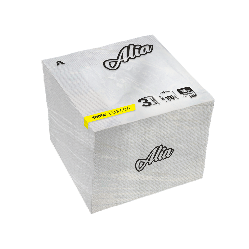 Alia Servetele de Masa, 33X33 cm, 3 straturi, 100 buc