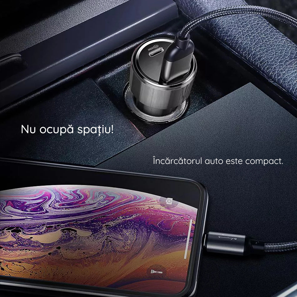 Încărcător Auto Techsuit Premium (QC3.0)