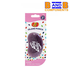 Odorizant Auto Jelly Belly Rear Mirror Island Punch, Agățătoare cu Aromă Exotică