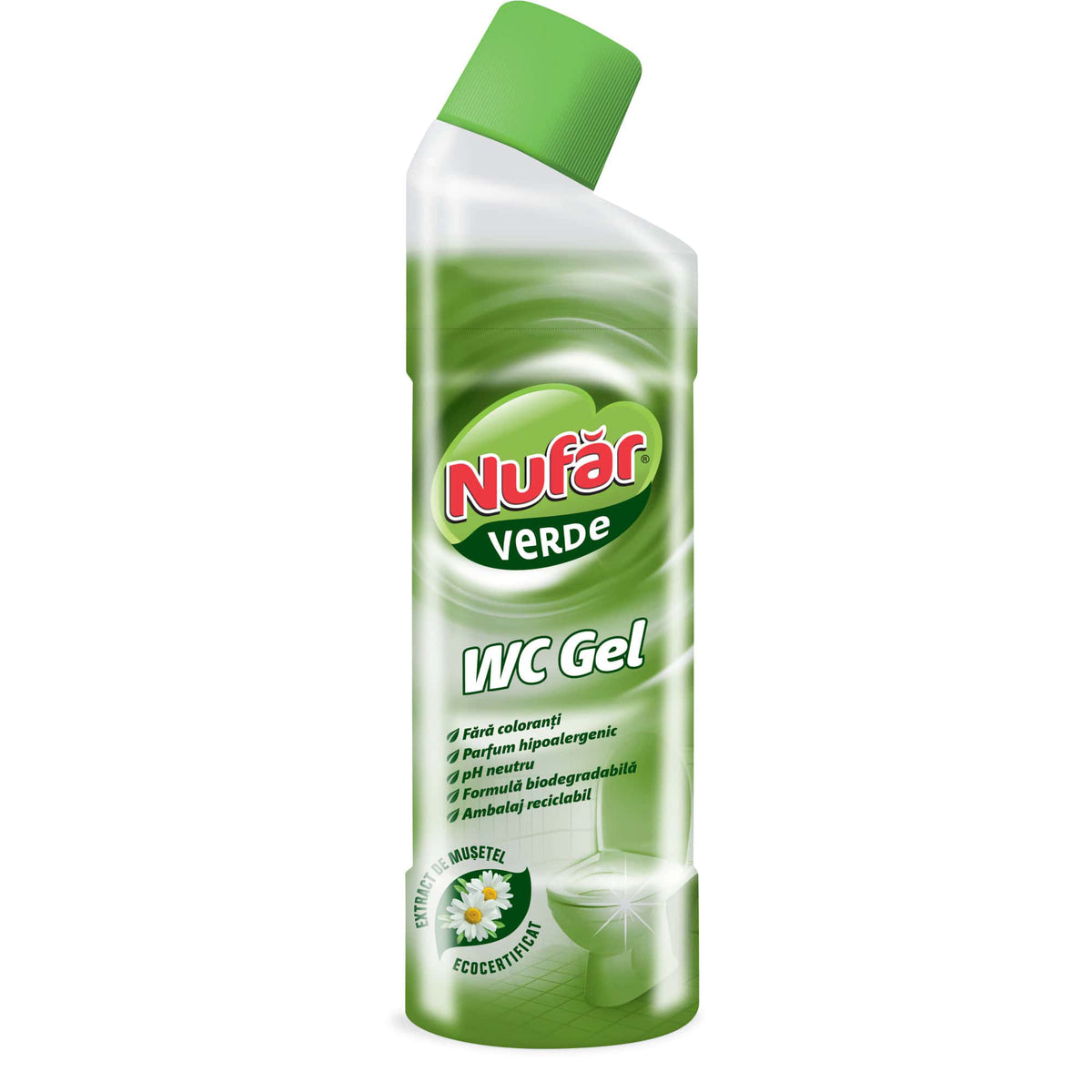 Dezinfectant toaleta Nufar verde gel 750 ml