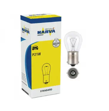 Set 2 Becuri auto auxiliare cu halogen Narva P21W, 12V, 21W