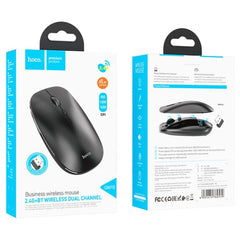 Mouse Wireless Hoco GM15, Negru, 2.4GHz, Design Ergonomic