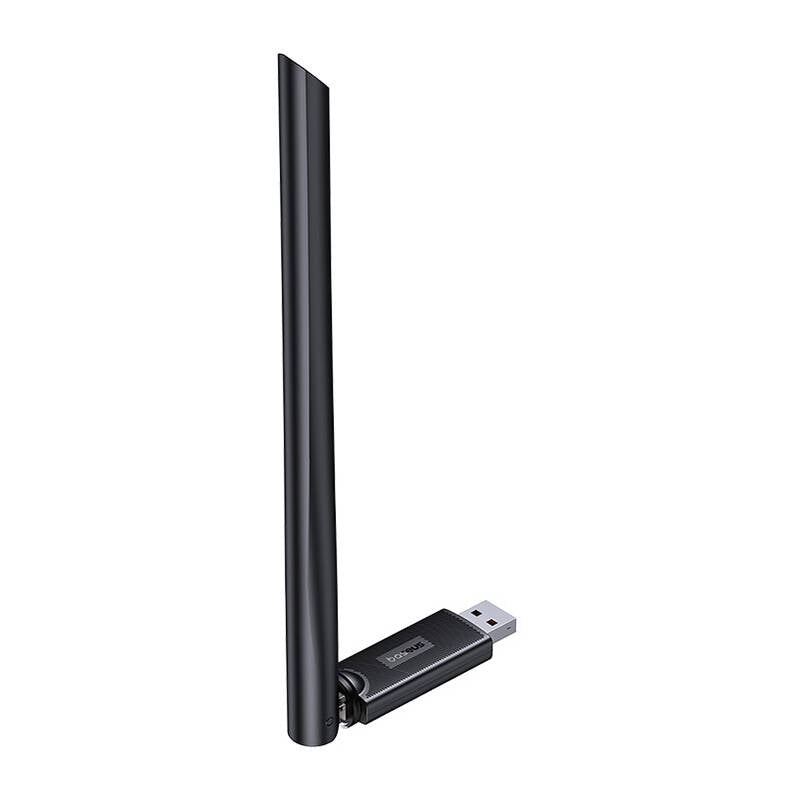 Adaptor wireless FastJoy, Baseus, 150Mbps, 6dBi, IEEE 802.11 b/g/n, 2.4 GHz, USB-A, Negru