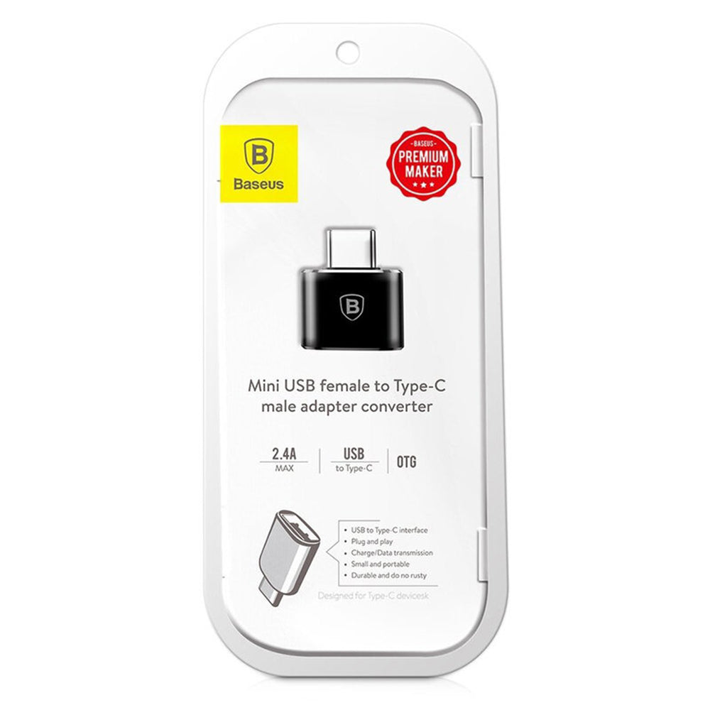 Adaptor OTG Baseus USB la USB Type-C CATOTG-01, Negru