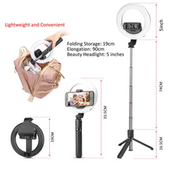 Techsuit - Selfie Stick - Trepied cu telecomandă Bluetooth, 90 cm - Negru