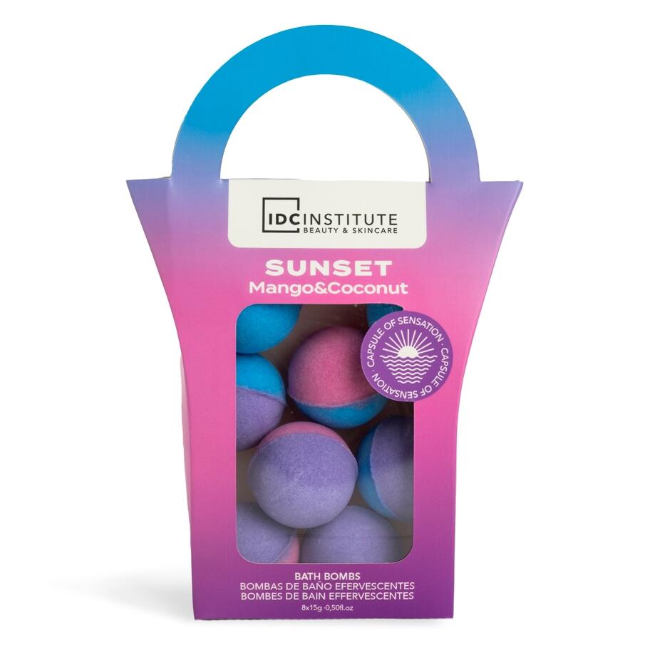 Set 8 bile efervescente de baie Sunset, Mango&Coconut