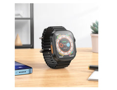Ceas Smartwatch S9 Ultra, Deluxe Edition, Incarcare Wireless, Notificare Apel, Ritm Cardiac, Monitorizare Somn cu Bratara din Silicon