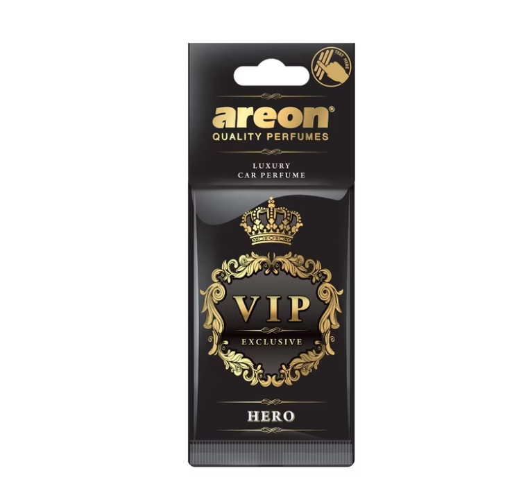Odorizant auto, card, Areon VIP Exclusive, Hero, 19 x 7.5 x 0.5 cm