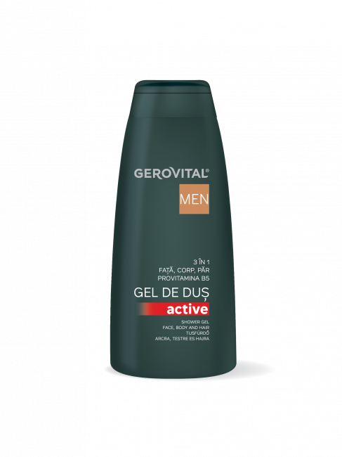Gel de dus 3 in 1 Activ / Anticadere par , 400 ml, Gerovital