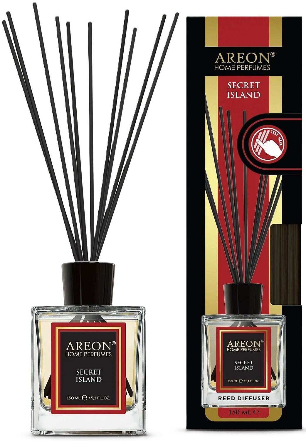 Odorizant camera cu betisoare Areon, Lux, Secret Island, 150 ml