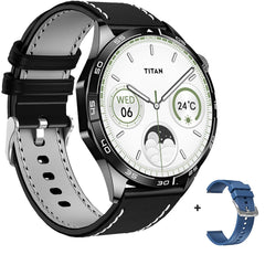 Smartwatch iHunt Watch 13 Titan Black, Display AMOLED, Saturatie Oxigen, Ritm Cardiac, Tensiune Arteriala, Pedometru, Somn
