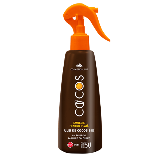 Emulsie pentru Plaja SPF 30 / 50  cu Ulei de Cocos – 200ml Cosmetic Plant