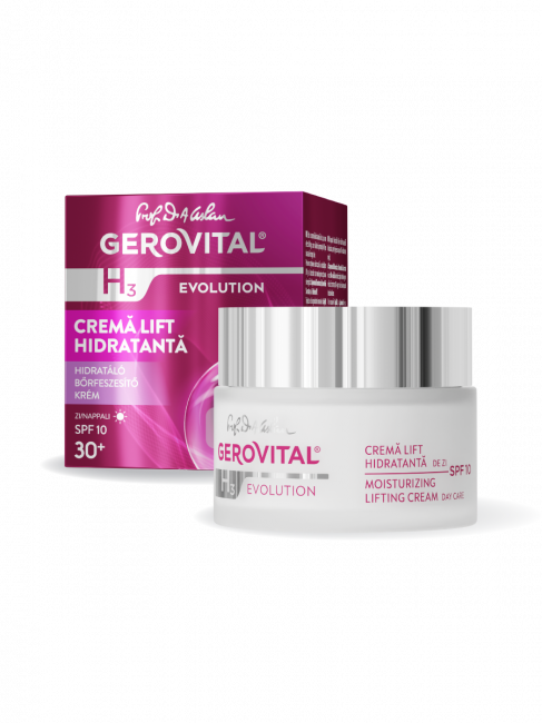 Cremă Lift Hidratantă de Zi cu SPF 10 - Gerovital H3 Evolution, 50 ml