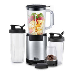 Set Multi Blender iHunt Bro 4 in 1, Putere 900W, 18000rpm, 1L, 6 cutite Inox